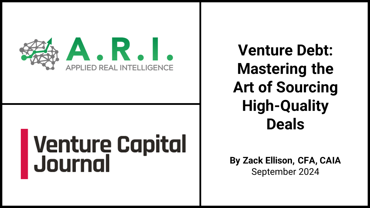 Image describing the article: "Venture Debt: Mastering the Art of Sourcing High-Quality Deals"