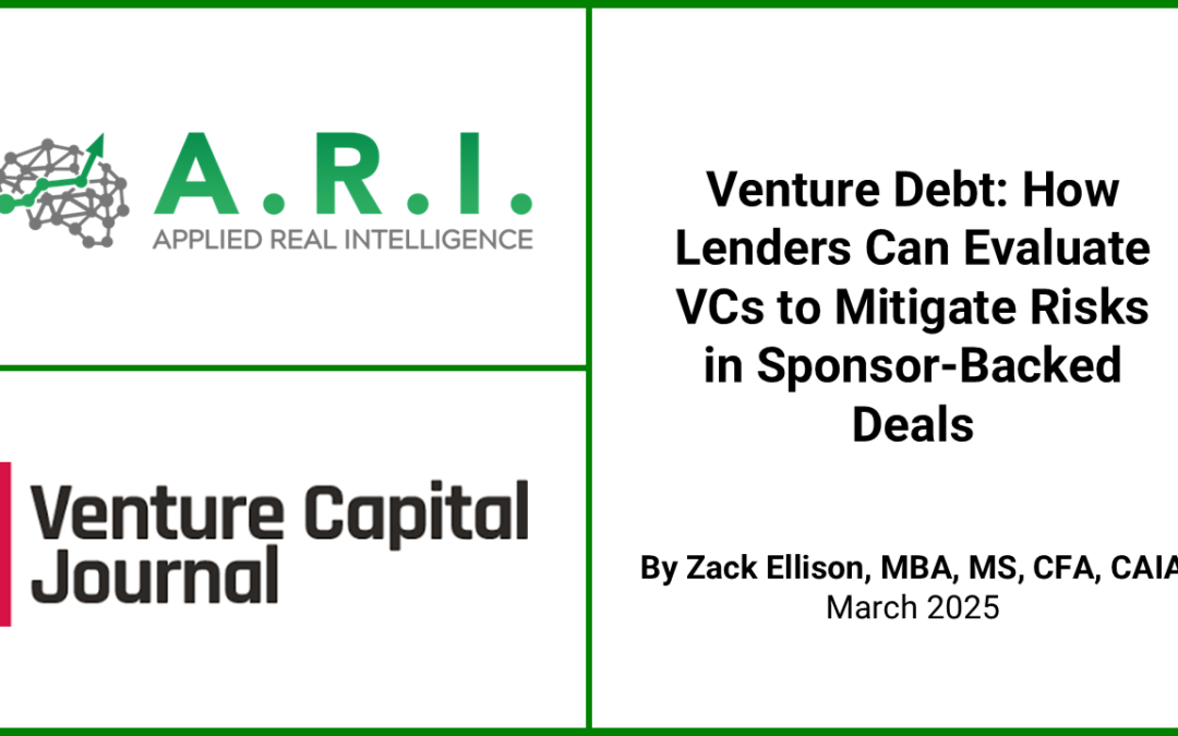 Venture Debt: How Lenders Can Evaluate VCs to Mitigate Risks in Sponsor-Backed Deals